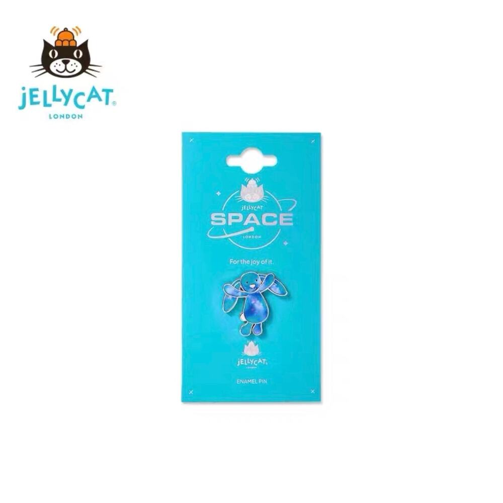 NWT Jellycat official Space Zodihop Luxe Bunny enamel pin badge HTF